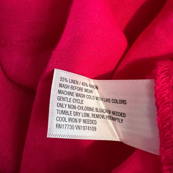 Universal Thread Women's Pink Tie-Front Puff Sleeve Midi Dress - Small - NWT - Picture 4 of 11